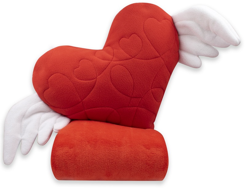 картинка  Плед-игрушка Сердце (красное) 