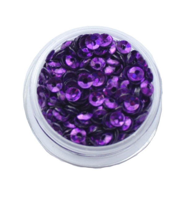 картинка Пайетки круглы 3мм фиолетовые 