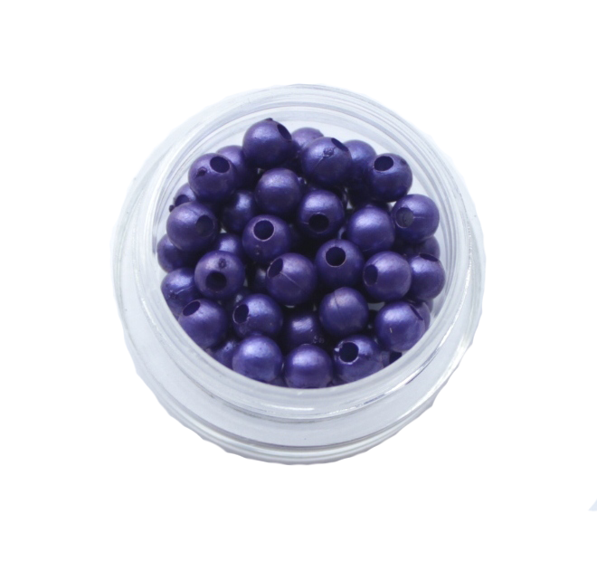 картинка Бусины под жемчуг фиолетов 4мм 