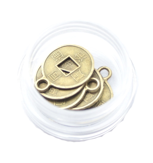 картинка Монетки с подвесом диаметр 15мм бронза 