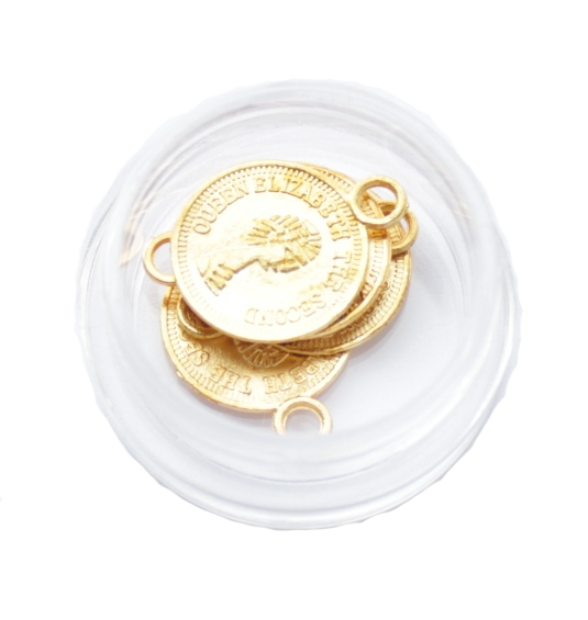 картинка Монетки диаметр 14мм золото 