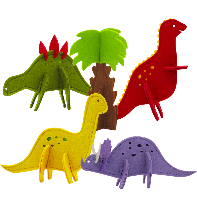 картинка 3D пазлы из фетра Мир динозавров       