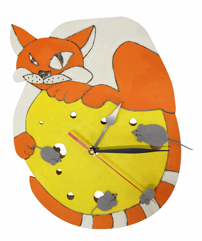  Часы "Кот и мыши" 