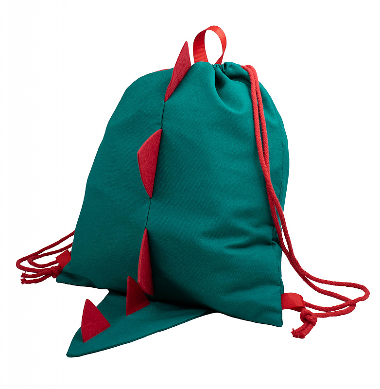 картинка Рюкзак-мешок детский Дракоша зелёный 