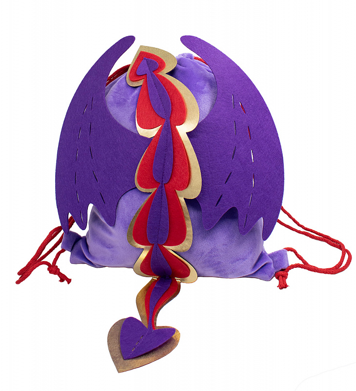 картинка Рюкзак-мешок детский Дракоша фиолетовый 